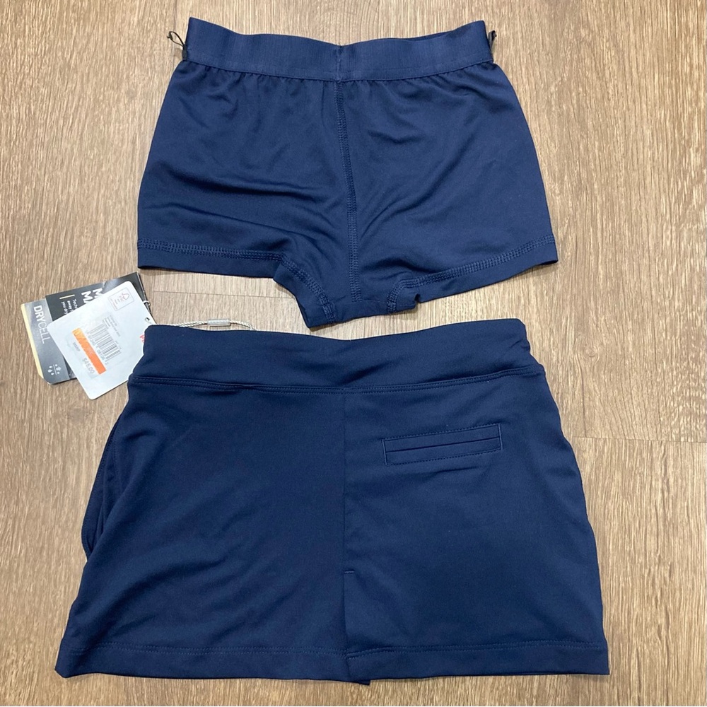 Puma Girls Navy Blue Athletic Tennis Skirt Activewear Size XS (5-6) With Shorts - Picture 2 of 16